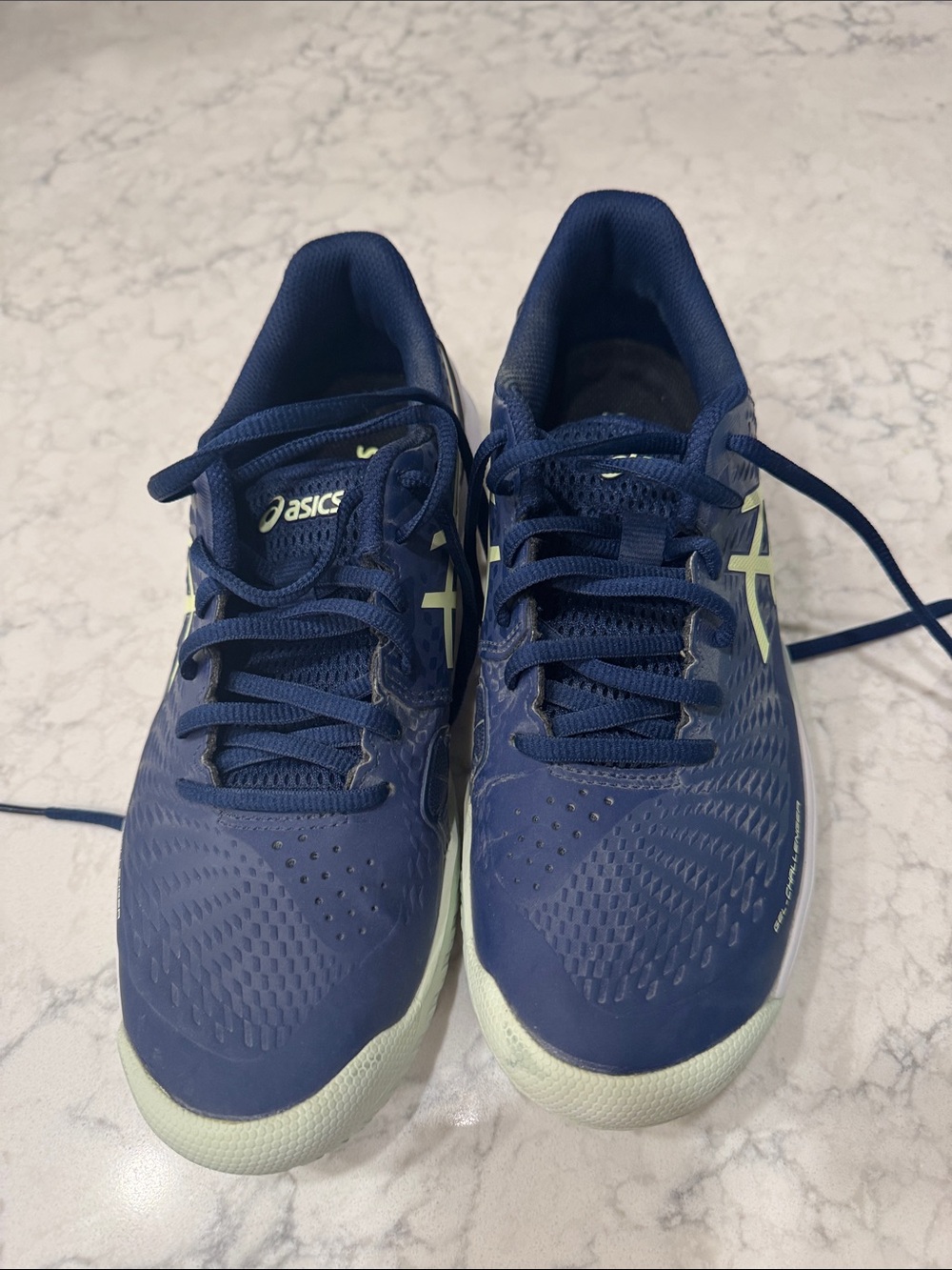 Asics women’s navy gel challenger tennis shoes